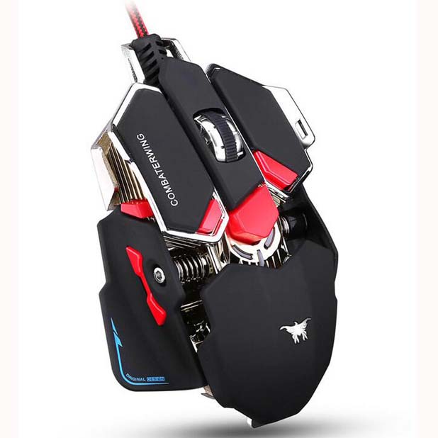 Combaterwing Customize 4 colors change light 4800DPI Gaming Mouse 